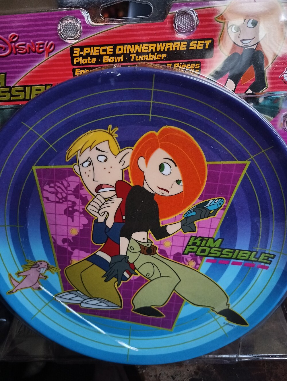 Disney 3 Piece Dinnerware Set Kim Possible